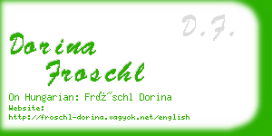 dorina froschl business card